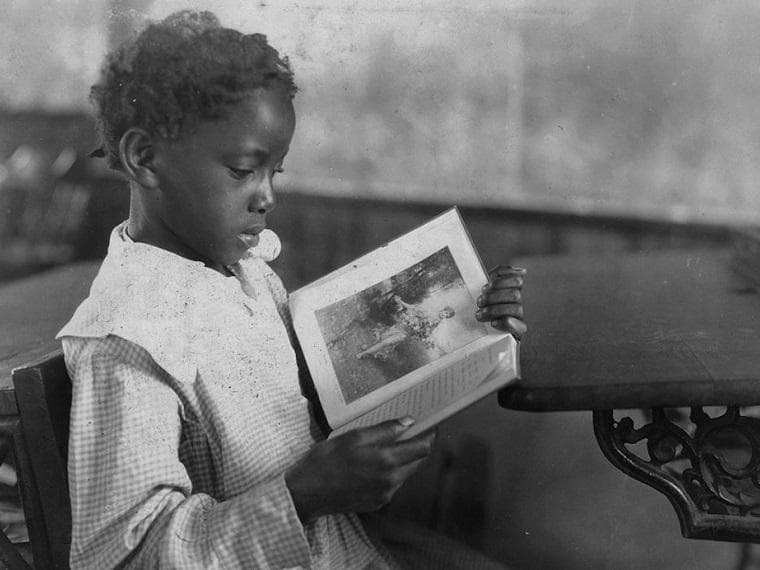 Black girl in a segregated school