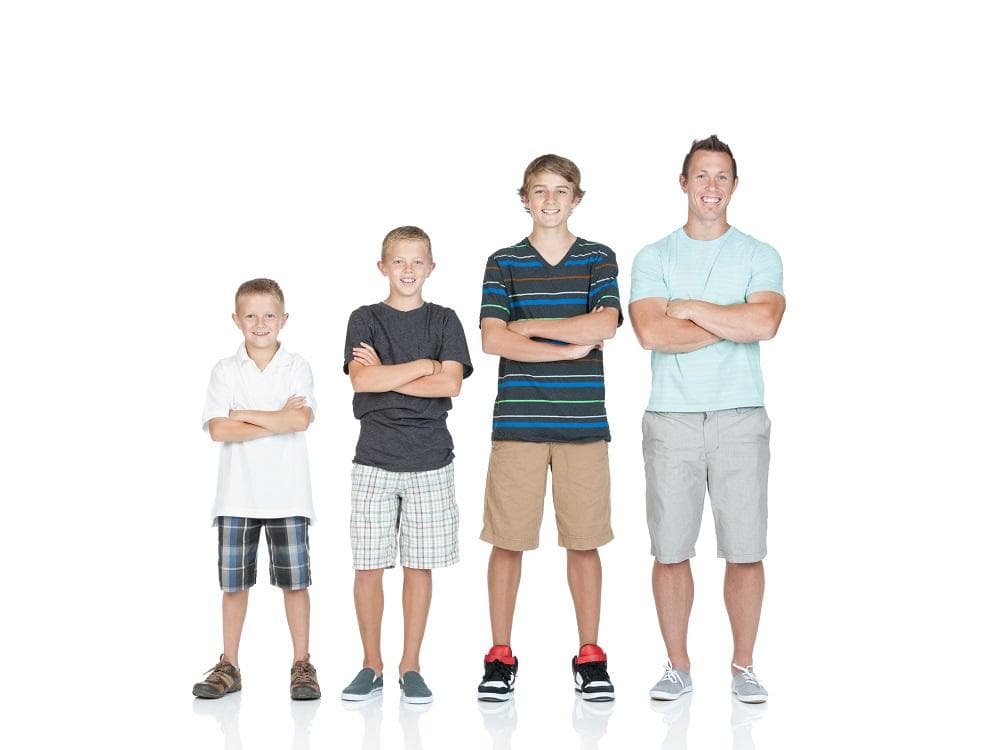 Man standing with his children