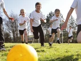 Children playing outside