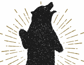 Bear graphic from Psychologist October cover