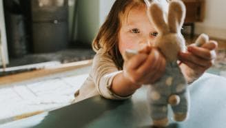 Girl with bunny