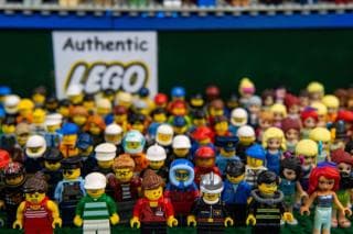 Lego figurines are displayed for sale during Fan Expo Boston in Boston on August 12, 2022 - Photo by Joseph Prezioso