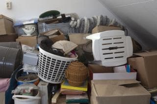 Hoarding in a person's home