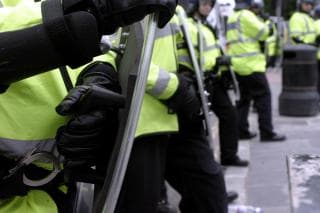 Police in riot gear