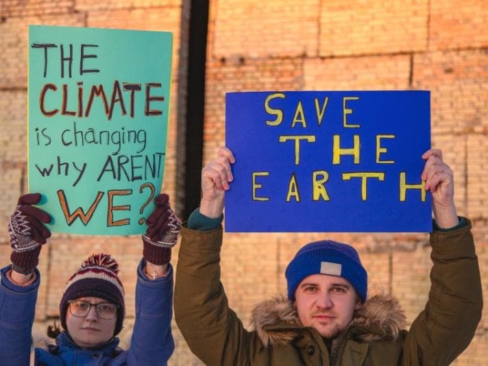 Climate change protest