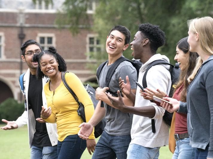 Students laughing