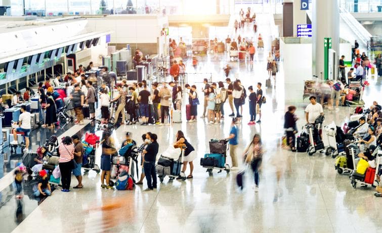 Crowded airport