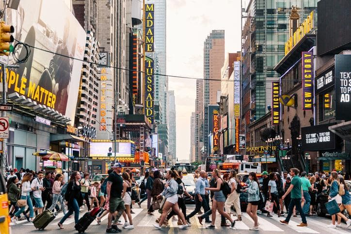 Crowded city street