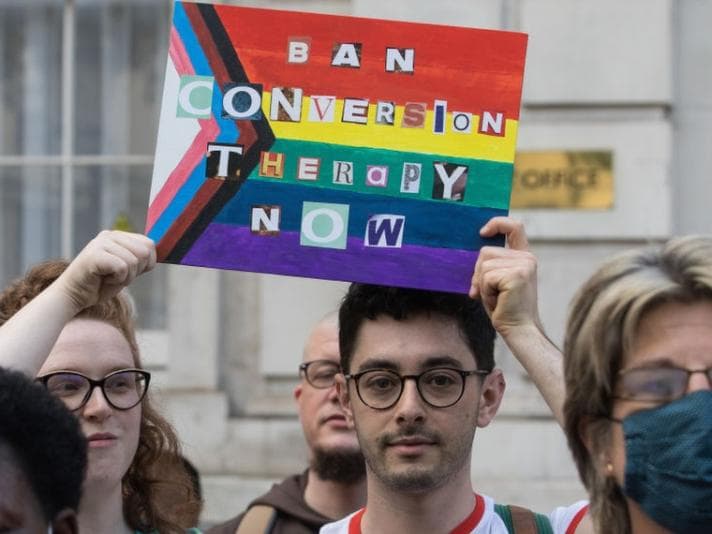 Ban conversion therapy sign