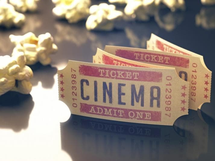 Cinema tickets and popcorn