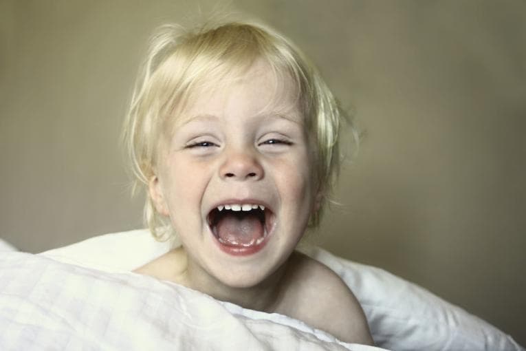 Toddler laughing