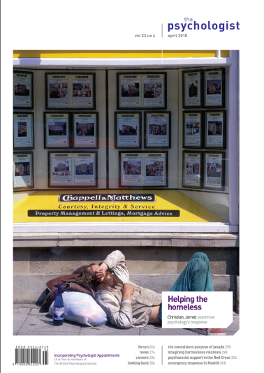 Psychologist front cover April 2010