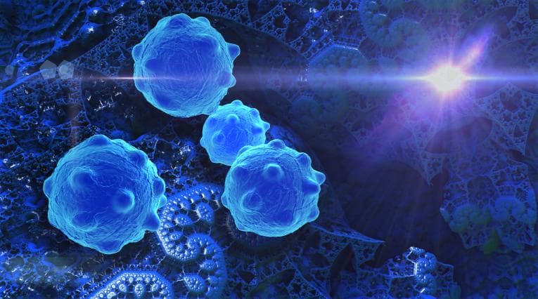 Image of blue-coloured cells