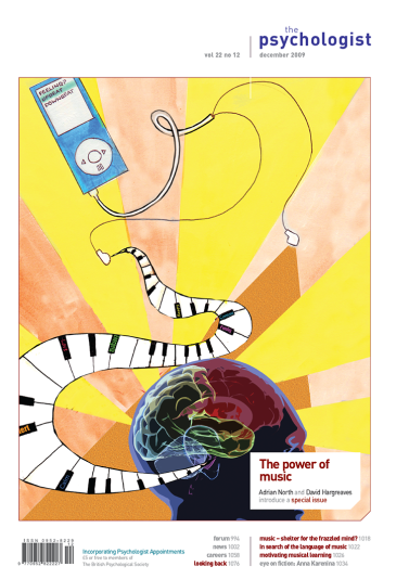 Psychologist front cover December 2009