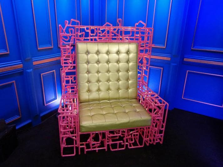 Golden chair used in Big Brother