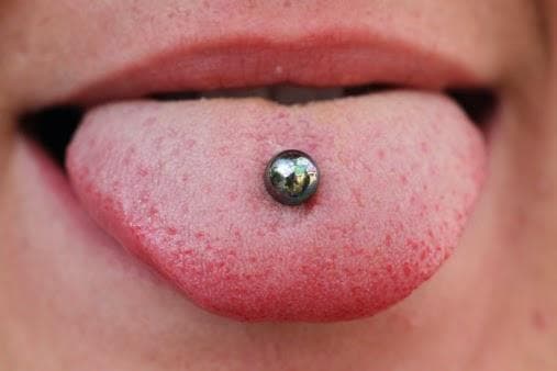 Tongue piercing