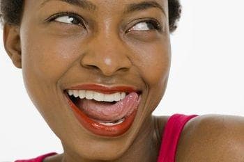 Black woman smiling with tongue out