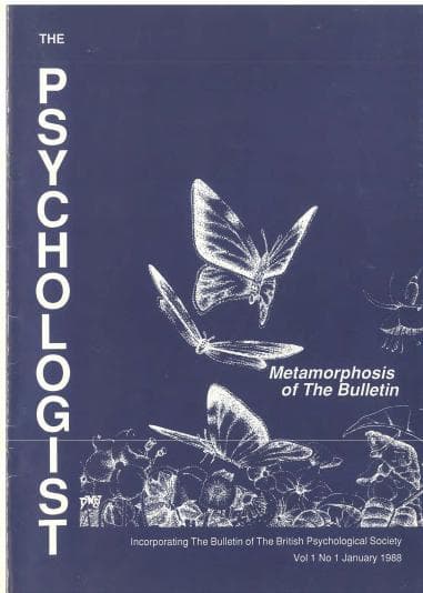 The Psychologist January 1988 cover