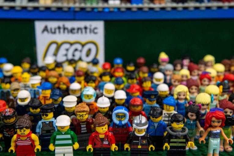 Lego figurines are displayed for sale during Fan Expo Boston in Boston on August 12, 2022 - Photo by Joseph Prezioso