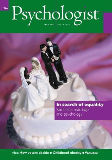 The Psychologist May 2005 front cover