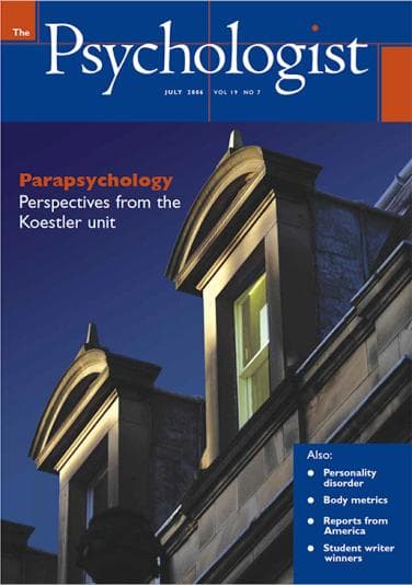 The Psychologist July 2006 cover