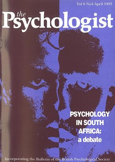 The Psychologist April 1993 cover