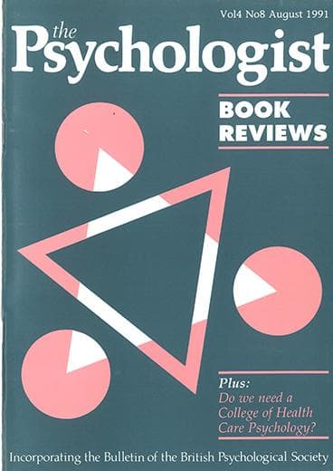 The Psychologist August 1991 cover