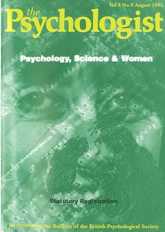 The Psychologist August 1995 cover