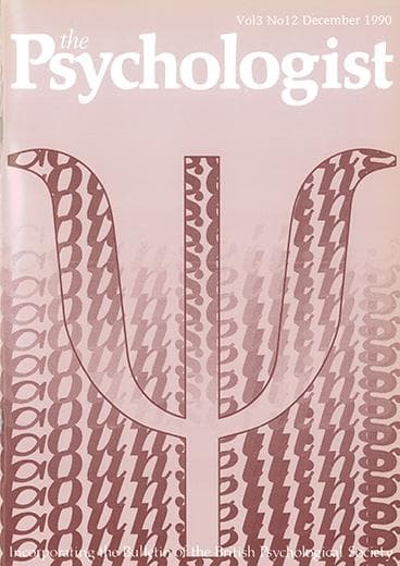 The Psychologist December 1990 cover