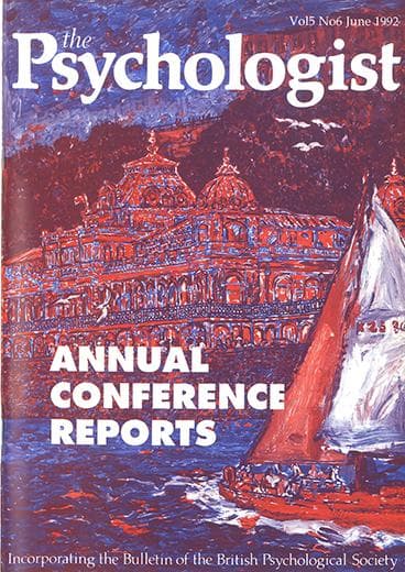 The Psychologist June 1992 cover