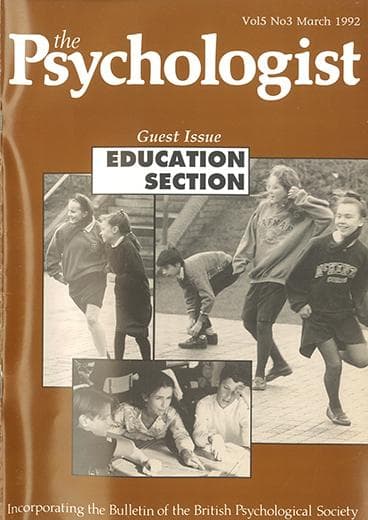 The Psychologist March 1992 cover