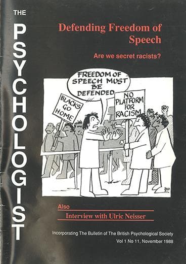 The Psychologist November 1988 cover