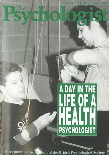 The Psychologist November 1993 cover