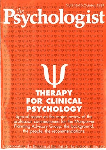 The Psychologist October 1989 cover