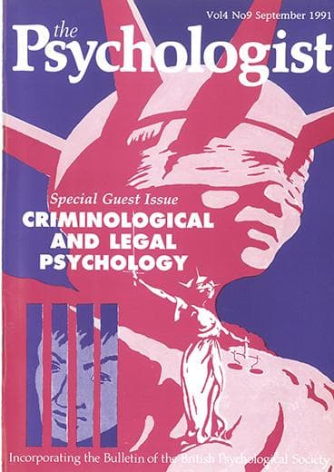 The Psychologist September 1991 cover