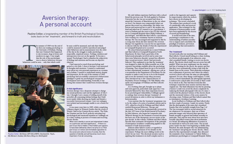 Aversion Therapy article screenshot