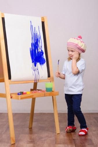 child painting