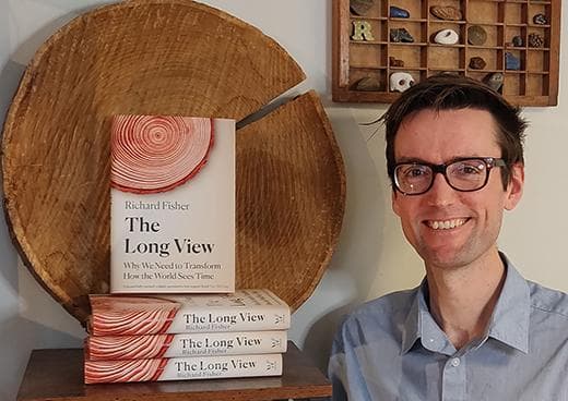 Richard Fisher with his book 'The Long View'