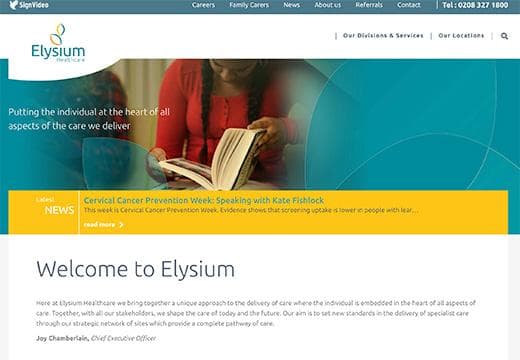 Elysium Healthcare screenshot