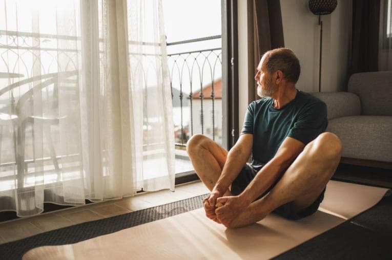 Man doing yoga