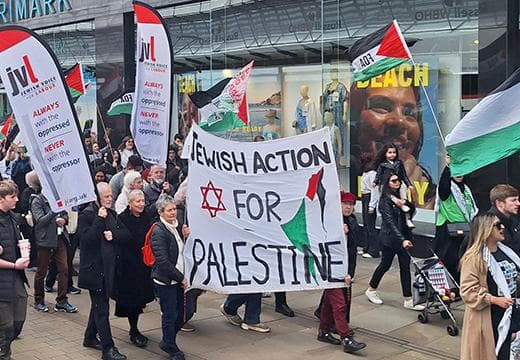 Jewish action for Palestine demonstration