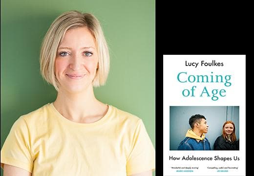 Lucy Foulkes and book cover