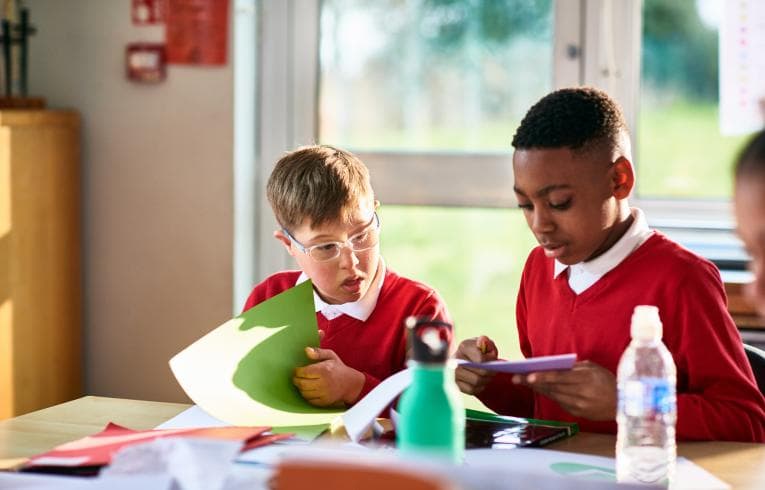 Primary school pupils in the classroom