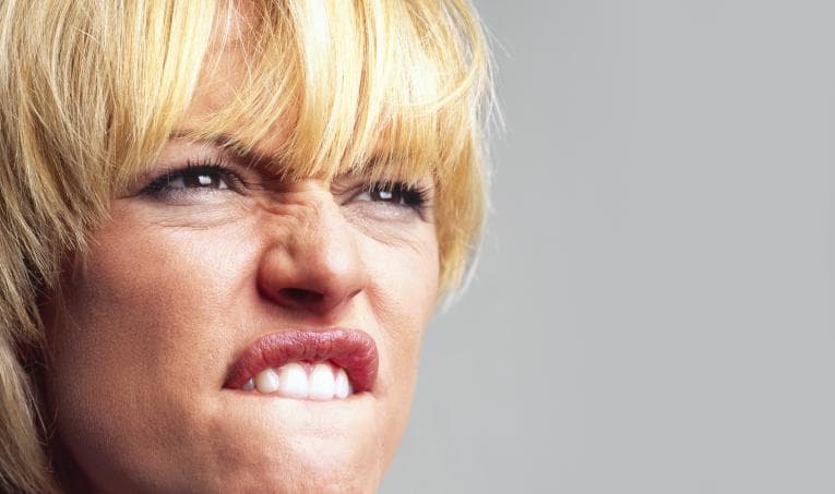Woman being rude shouting